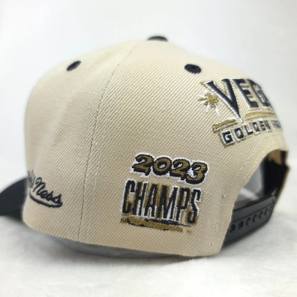 Golden Knights Mitchell & Ness NHL Pro Fit Snapback Hat Cap 2023 Champions NWT
